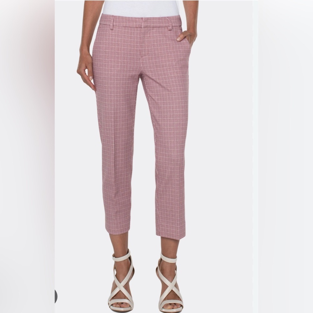 Liverpool Los Angeles | Sweet Berry Mini Box Plaid Dress Pants